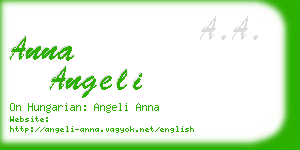 anna angeli business card